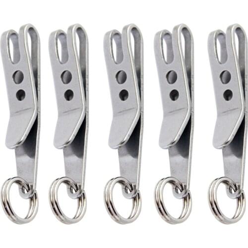 5Pcs Outdoor Camping Hanger Clothes Clasp Pot Pan Cookware Hanging Holder Clasp Stainless Steel Camp Supplies Crochet
