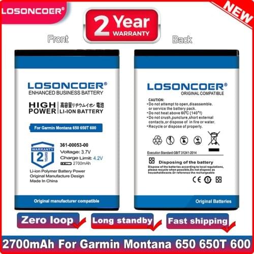 010-11654-03 361-00053-00 For Garmin Alpha 100 handheld,Montana 600,600T,Camo,650,361-00053-04 650T 610 680t VIRB GPS Battery