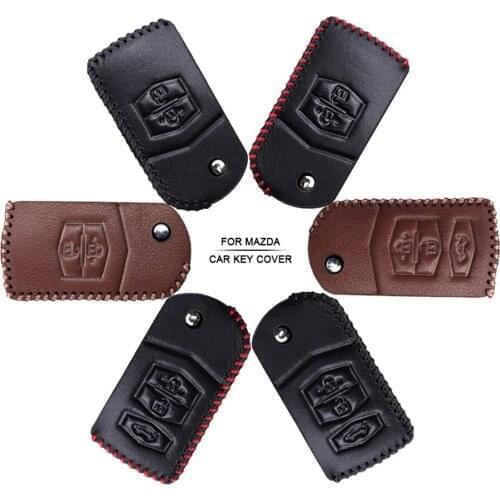 Car Accessories Key Cover Case For Mazda 6 CX5 3 2 CX3 GH GJ CX9 5 Hand-woven Smoky Grey Metal Keyring Keychain Keychain