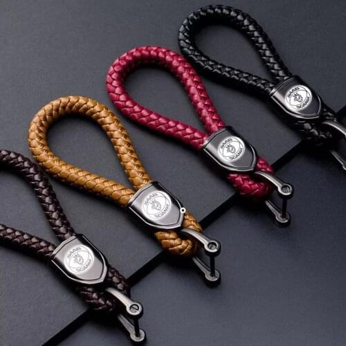 Car hand woven rope key ring New type key ring Zinc Alloy Key ring For SAAB 9-2X 9-3 9-4X 9-5 93 95 900 9000 Car logo Key chains