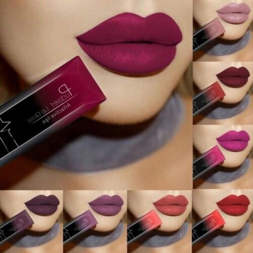 21 Colors Metallic Nude Matte Velvet Lip Gloss Waterproof Long Lasting Sexy Red Lip Gloss Lips Makeup Women Cosmetics
