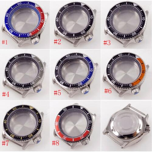 41mm Watch Case Sapphire glass 20ATM Waterproof fit for NH35/SKX007 Automatic Movement Watch parts