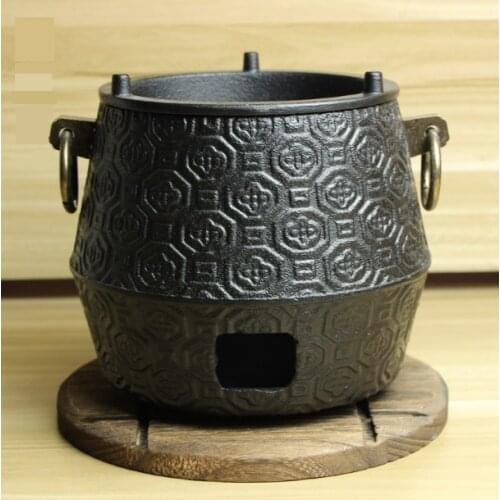 Cast iron charcoal barbecue grill table BBQ outdoor portable environmental protection oil stove mini tea cooker heating stove 0