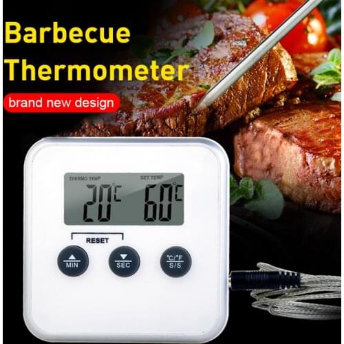 Home Kitchen Food Digital Thermometer BBQ Thermometer For Meat Stainless Steel Probe Thermometer For Kitchen Convenience Tools