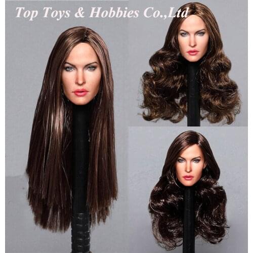 GACTOYS GC029 A B C 1/6 Megan Fox Head Sculpt Long Straight Hair For Female 12'' Figure body
