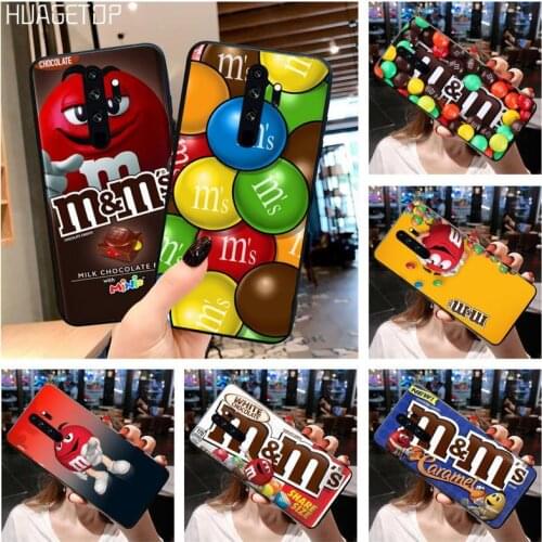 HUAGETOP Cute Chocolate MMS Shell Phone Case for Redmi Note 9 8 8T 8A 7 6 6A Go Pro Max Redmi 9 K20 K30