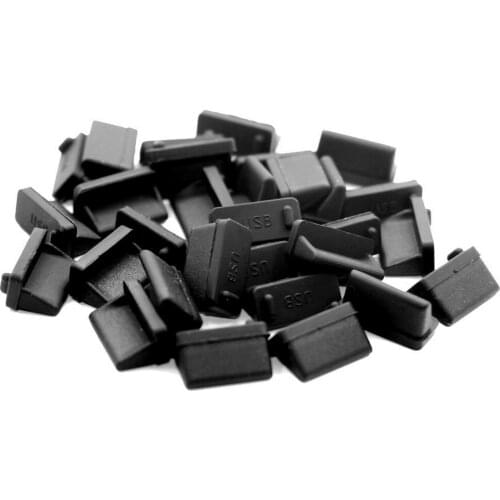 Jyttek Silicone USB Port Cover Anti Dust Protector for Female End Black