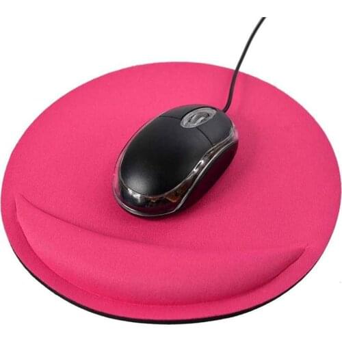 2021New Solid Color Round Soft Support Wrist Comfort Wrist Protected Cushion EVA Gaming Mouse Pad Colorful Mat Non Slip Gift