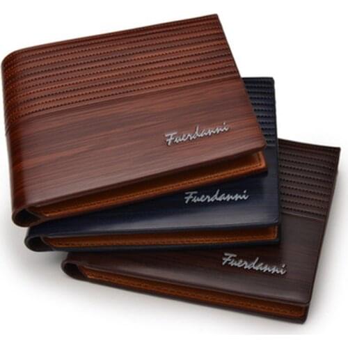 PU Mens Wallet Retro Leather Mens Short Wallet Horizontal Multi-Card Wallet Luxury Wallet Fashion Pure Color Wallet