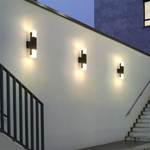 LED outdoor waterproof ip65 aluminum crystal wall lamp 5W/10W living room bedroom corridor decorative light garden porch light