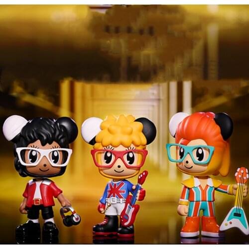 Original POPMART Mouse Little Rock Heat Wave Series Blind Box Toy Figurine Random One Cute Anime Character Gift Free Shipping