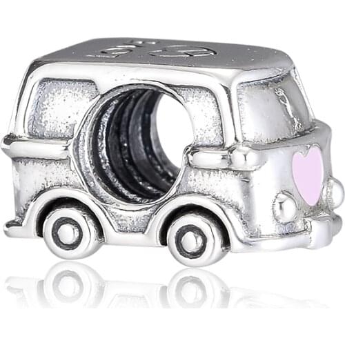Fits for Pandora Beads Bracelets Camper Van Charms 100% Original 925 Sterling Silver Jewelry Free Shipping