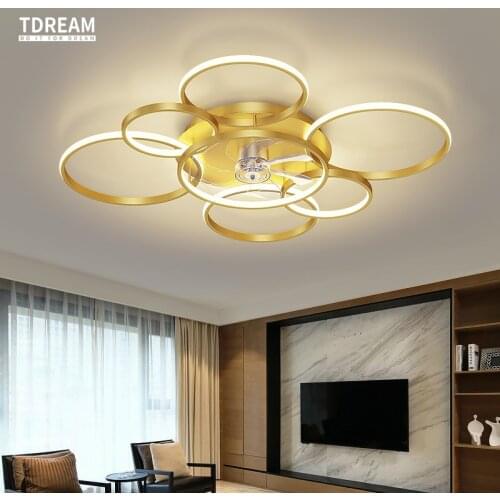 Led Ceiling fan, Modern Simple Style Round Ceiling Lamp, Suitable for Dining Room, Bedroom and Living Room