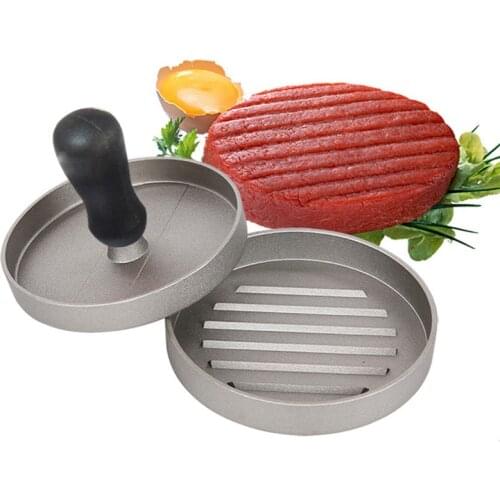 Non-Stick Hamburger Press Patty Maker Mold Aluminum Alloy Hamburger Meat Beef Grill Burger Press Kitchen Food Mold