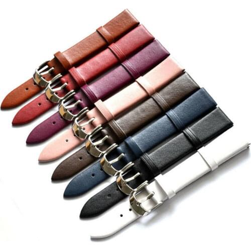 Mens Ladies Genuine Leather Wristwatch Band Soft Watch Straps bracelet womens watchband Unisex Acces 12/14/16/18/20/22 MM