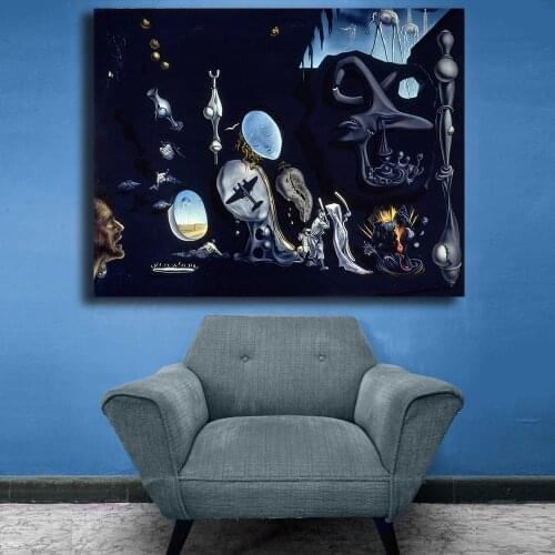 Salvador Dali Uranium and Atomica Melancholica Idyll art For Living Room Home Decoration Oil Painting On Canvas Wall Painting