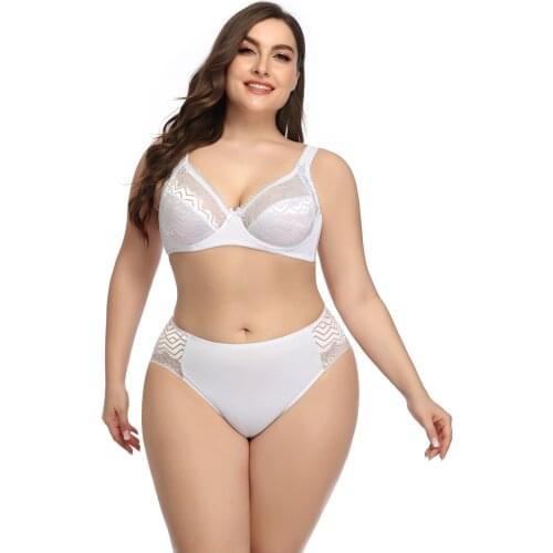 Large Size Sexy Bra Suit Ultra Thin Sexy Underwear Comfortable and Breathable Large Cup Bra Wholesale