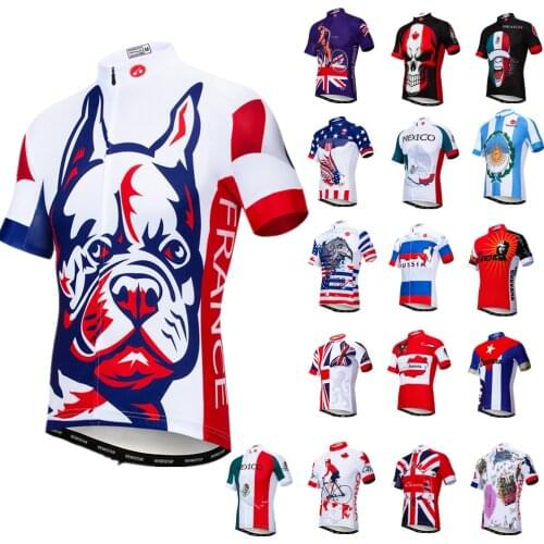 Cycling Jersey Mens Short Sleeve Bike Top Shirt Racing Sport Clothes UK Russia Canada USA Mexico France Austria Argentina 1-05