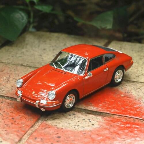 WELLY 1:24 1964 Porsche 911 Alloy Luxury Vehicle Diecast Pull Back Cars Model Toy Collection