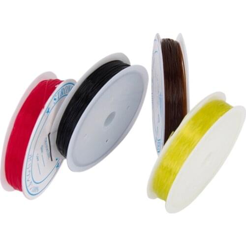 10 Rolls Mixed Color Crystal Elastic Cord Strong Stretchy Beading Thread String 0.6mm DIY Jewellery Making