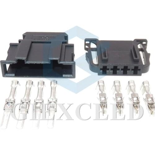 2 Sets 4 Pin 4D0972704 Car Door Horn Sockets Automotive Brake Light Switch Plug Connector 4D0 972 704 For VW Audi