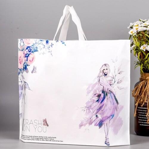 48pcs Large Plastic Party Gift Bag With Handles 45*40cm Birthday Wedding Loot Bag Wedding Party Favors Gifts Bag Reusable Bags