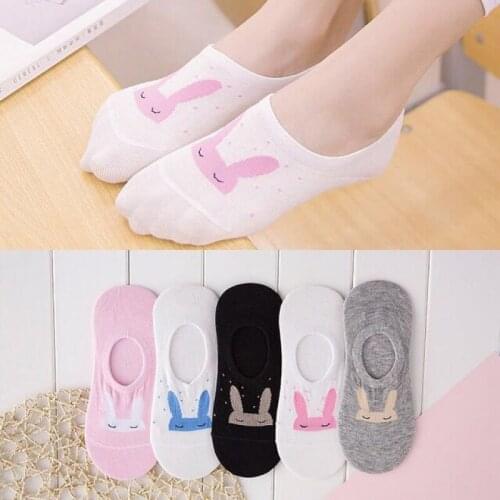 5 Pairs/Lot Harajuku Women Socks Casual Cute Women Scoks Kawaii Animals Invisible Ankle Socks