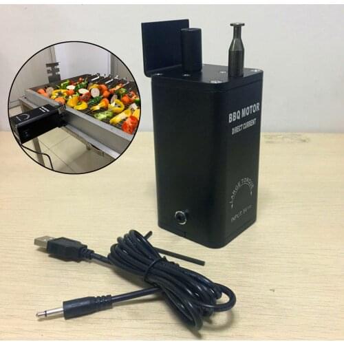 Barbecue Motor 8RPM Rotisserie Roaster Portable Outdoor Barbecue Tool Accessories with USB Cable for Camping Kitchen