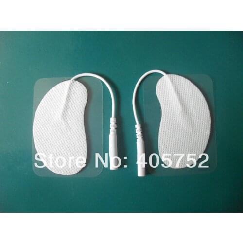 DHL Freeshipping 1000pcs/lot Ear Style Tens Machine Electrode Pads for full body massager pulse therapy machine pad 6*3.2cm