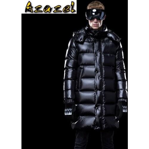Azazel Mens Down Jacket Long Winter Coat Thick Warm Puffer Goose Down Jacket Men Clothes 2020 Hooded Plus Size Coats KJ3115