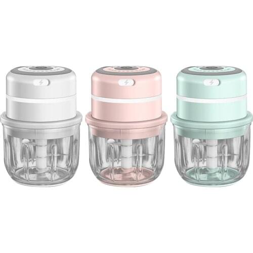 Wireless Portable Electric Garlic Masher Vegetable Meat Grinder Fresh Chili Chopper Charging Mini Kitchen Tool