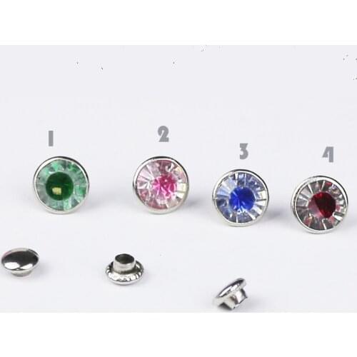 DIY colorful dots diamond clothing leather craft rivet hardware accessories 300sets/lot