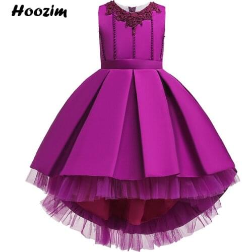 Expensive Vertical Striped Pearl Aymmetrical Pageant And Piano Dress Girls 3-13 Age White Jacquard Tuxedo Evening Dresses Child