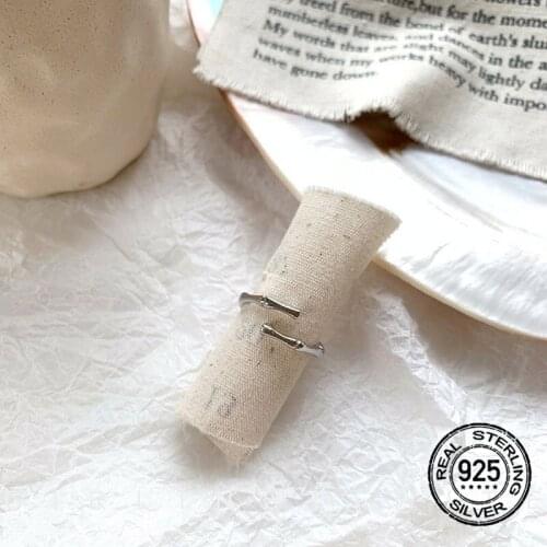Branch Bamboo Rings For Women S925 Silver For Women Opening Adjustable Korean Creative Fashion Student Lady Jewelry Gift INEFFA