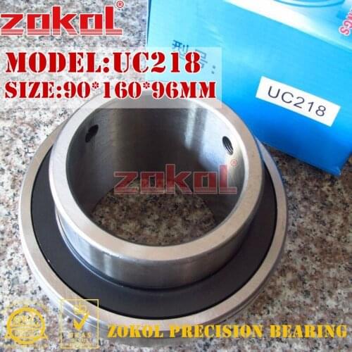 ZOKOL bearing UC218 90218 Pillow Block Ball Bearing 90*160*96mm