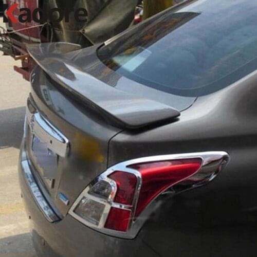 For Nissan Versa Sedan 2012-2017 Chrome Taillight Lamp Covers Trim Rear Light Cover Stickers Car Styling Outer Accessories