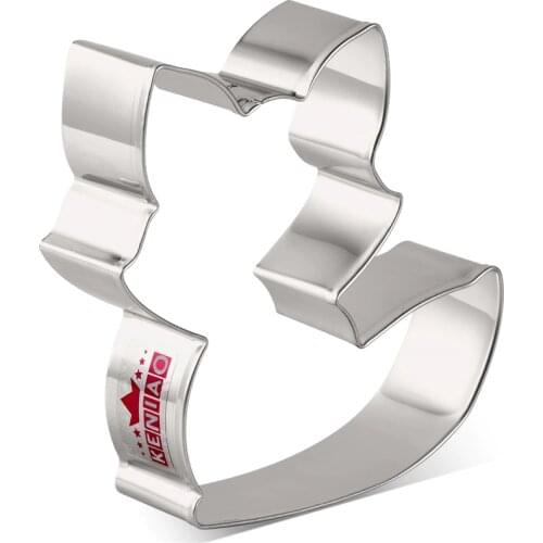 KENIAO Cute Fox Cookie Cutter for kids - 10 x 9.6 cm - Woodland Animal Biscuit and Fondant Cutters - Stainless Steel