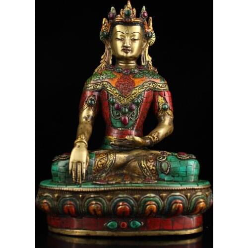 7"Chinese temple collection Old Bronze Cloisonne Filigree Enamel Lotus incense burner Wax table Office Ornaments Town House