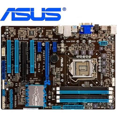 ASUS P8Z77-V LX Motherboards LGA 1155 DDR3 32GB For Intel Z77 P8Z77-V LX Desktop Mainboard Systemboard SATA III PCI-E X16 Used
