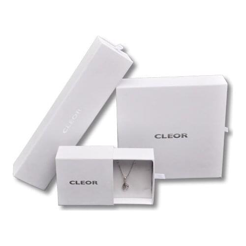 Custom Fashion White Color Drawer Paper Jewelry Box