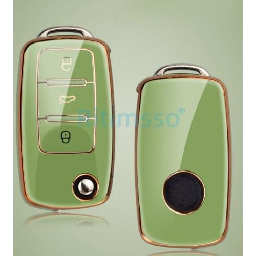 For VW Volkwagen Polo Bora Tiguan Passat Golf 6 Lavida Scirocco Soft TPU Protection Car Key Case Shell Cover Auto Accessories