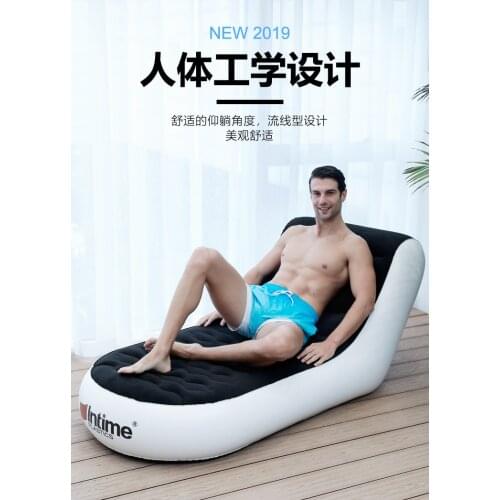 Sofa single small apartment inflatable sofa bed portable inflatable recliner balcony bedroom sofa outdoor camping recliner