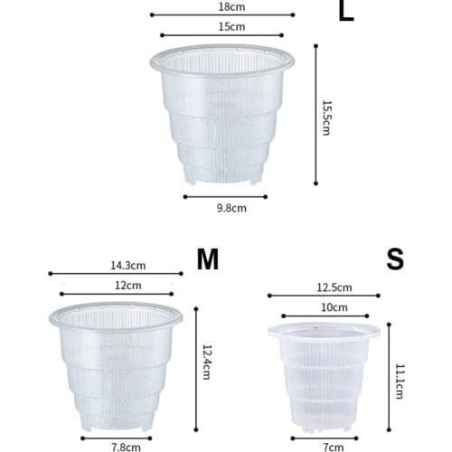 New Hot Clear Plastic Orchid Pots with Holes Hollow Breathable for Gardening Garden Home SMR88
