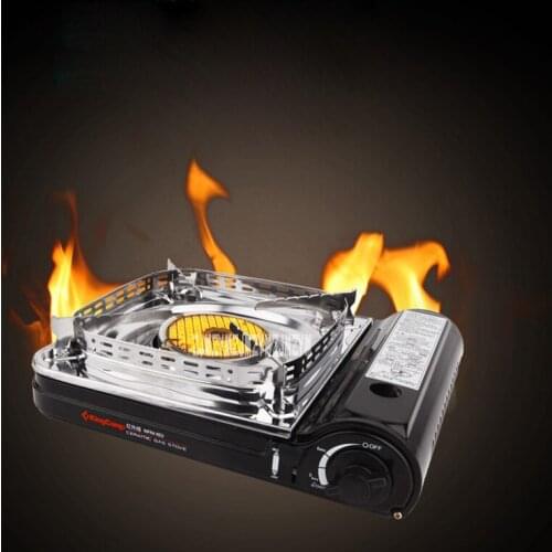 NEW KG2762 Outdoor Stove Super Windproof Outdoor Camping Equipment Gas Stove Ceramic Gas Stove with Carrying Case Butane Stove