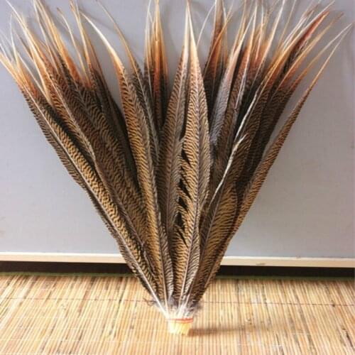 Wholesale 10 pcs/lot beautiful natural golden pheasant tail feathers 16-18 inch / 40-45 cm