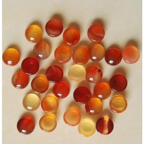 Wholesale fashion Natural red onyx stone round cab cabochon beads for jewelry Accessories 8mm 50pcs/lot free shipping