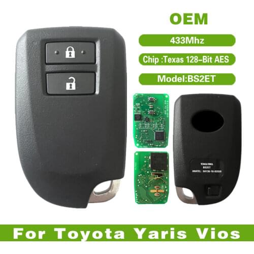 CN007141 Original Toyota 2 Button Smart Key 315MHz Texas 128-Bit AES Chip Model FCCID BS2ET Keyless GO