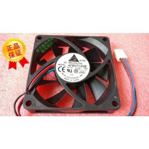 Original DELTA 7015 7cm DC 12V 0.33A 70*70*15MM AFB0712HB 3-wire double ball bearing cooling fan