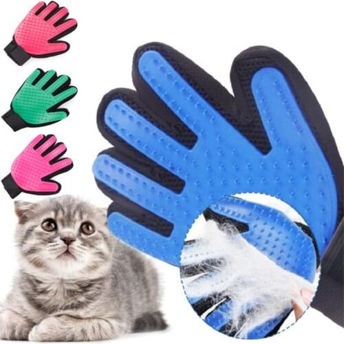 Cat Grooming Glove Pet Hair Remover Glove CombFor Cats Dog Grooming and Care Gloves For Wool Pet Cleaning Massage Gloves