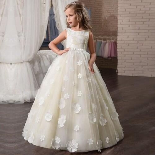 Flower Girls Dresses for Party and Wedding Formal Evening Party Gowns Pageant Princess Dress Bridesmaid Kids Dresses for Girls